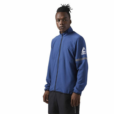 Men's Sports Jacket Reebok Run Woven Dark blue