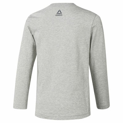 Children’s Long Sleeve T-Shirt Reebok Boys Training Essentials Light grey