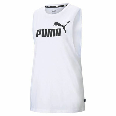 T-Shirt de Alças Mulher Puma Essentials Cut Off Logo Tank W Branco