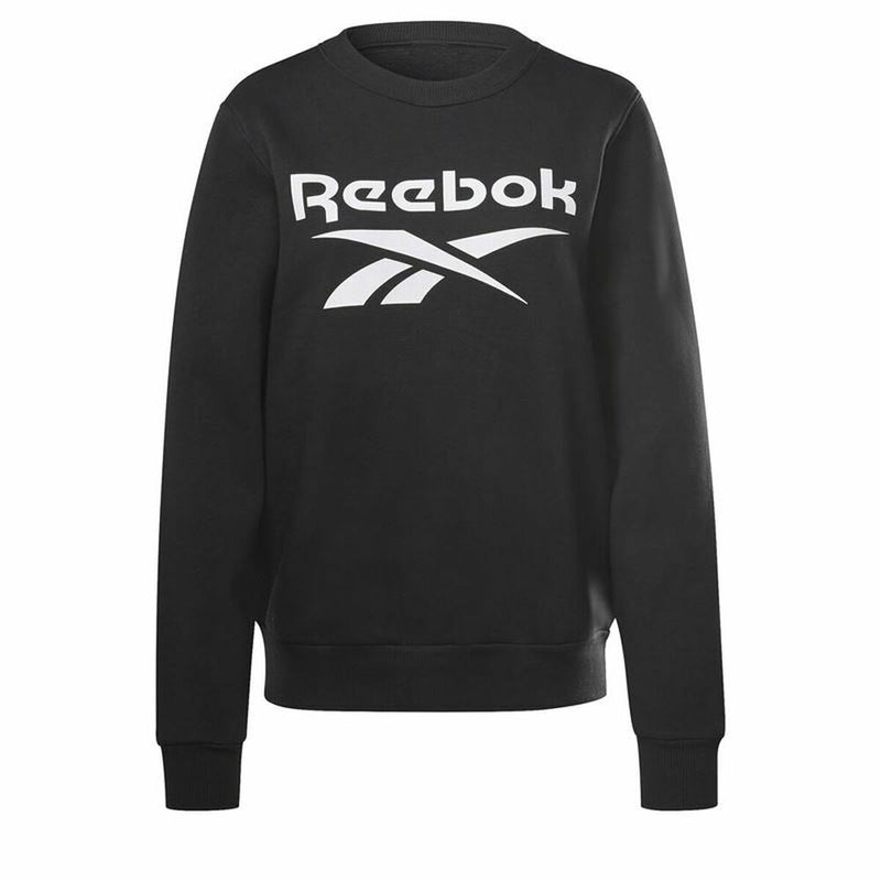 Women’s Sweatshirt without Hood Reebok identity Logo Fleece Black