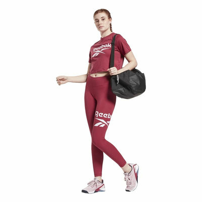 Sport leggings for Women Reebok Identity Logo Red