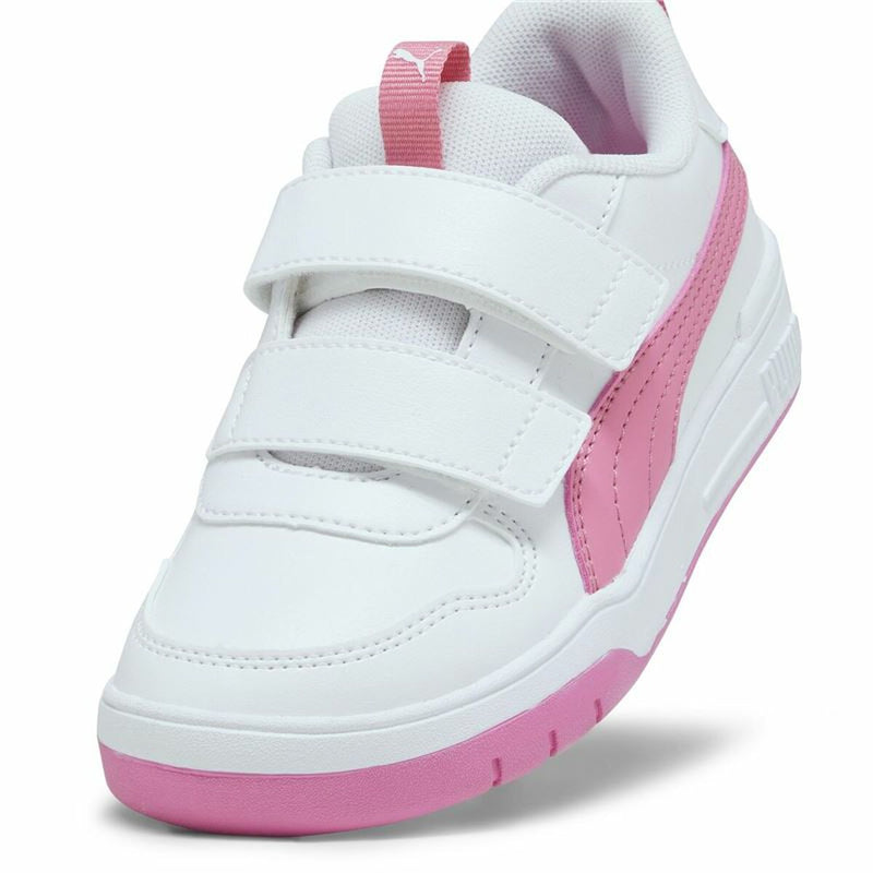 Sapatilhas de Desporto Infantis Puma Multiflex Sl V Branco Cor de Rosa