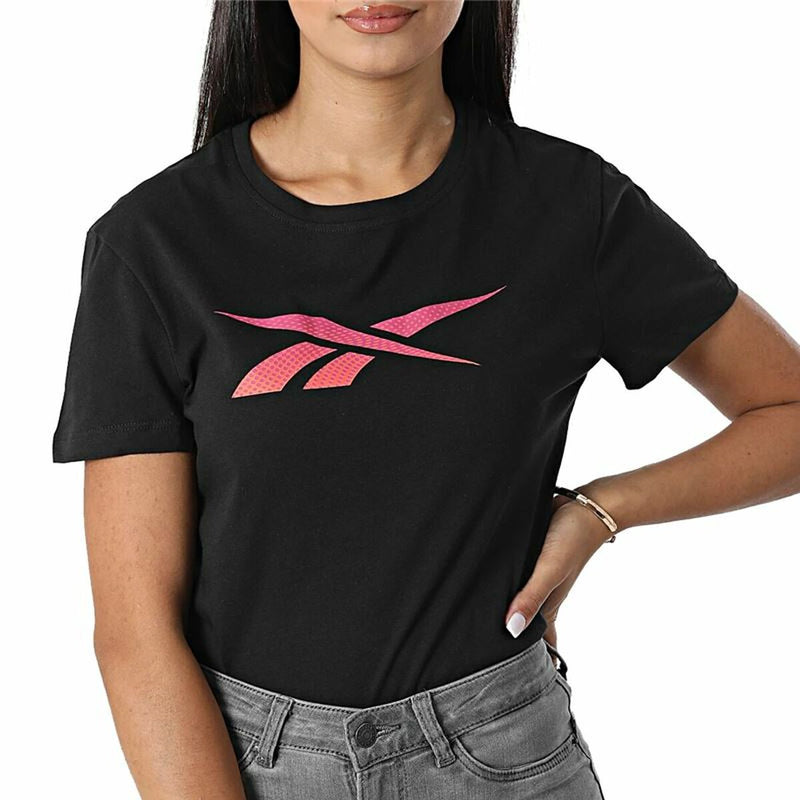 Women’s Short Sleeve T-Shirt Reebok  Vector Graphic Black