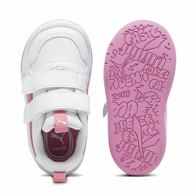 Chaussures de Sport pour Enfants Puma Multiflex Sl V Blanc Rose