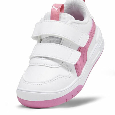 Sapatilhas de Desporto Infantis Puma Multiflex Sl V Branco Cor de Rosa