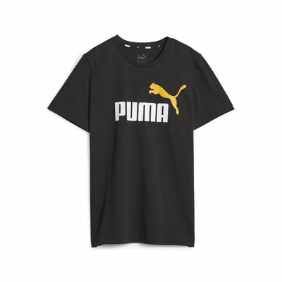 Camisola de Manga Curta Infantil Puma Ess+ 2 Col Logo Preto