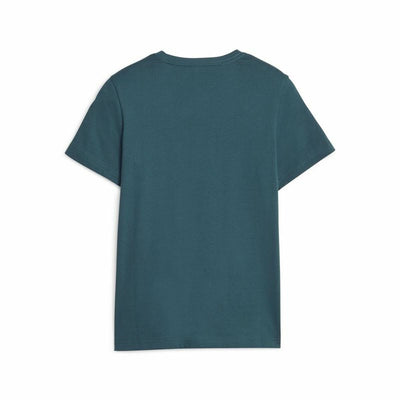 T shirt à manches courtes Enfant Puma Ess+ 2 Col Logo Vert foncé