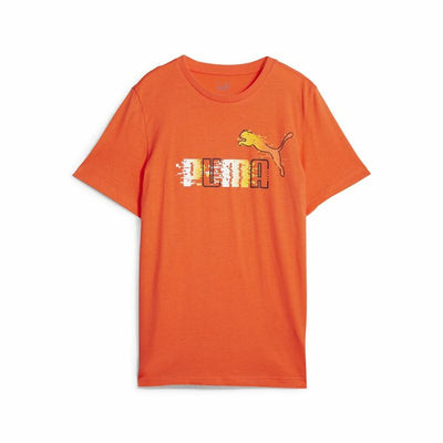 Child's Short Sleeve T-Shirt Puma Ess+ Futureverse Orange