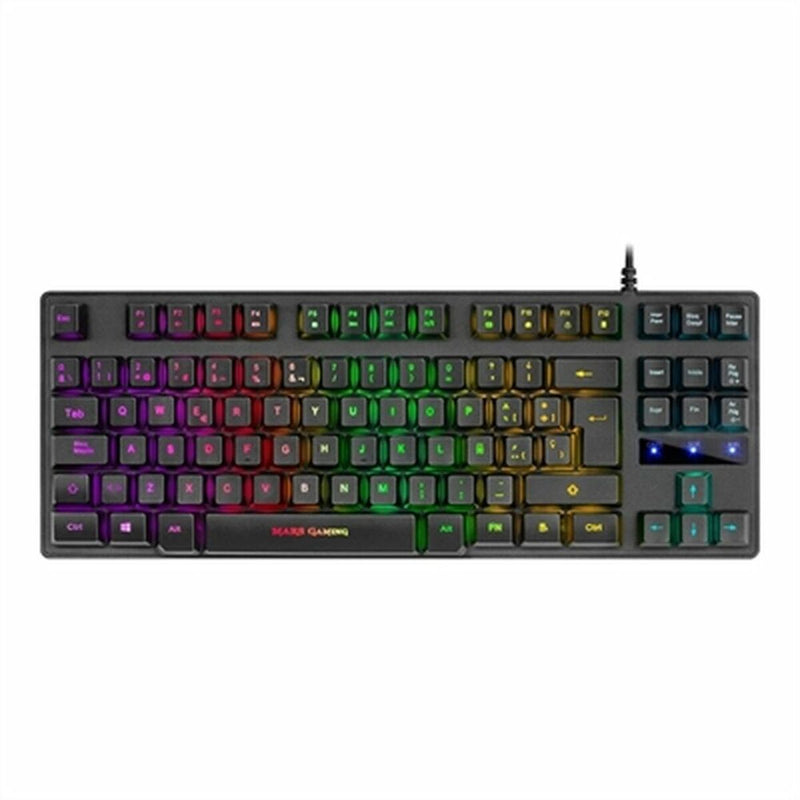 Gaming Keyboard Mars Gaming MKTKLES LED RGB Spanish Qwerty