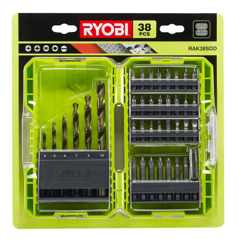 Set of drill and screwdriver bits Ryobi 5132003303 38 Pieces
