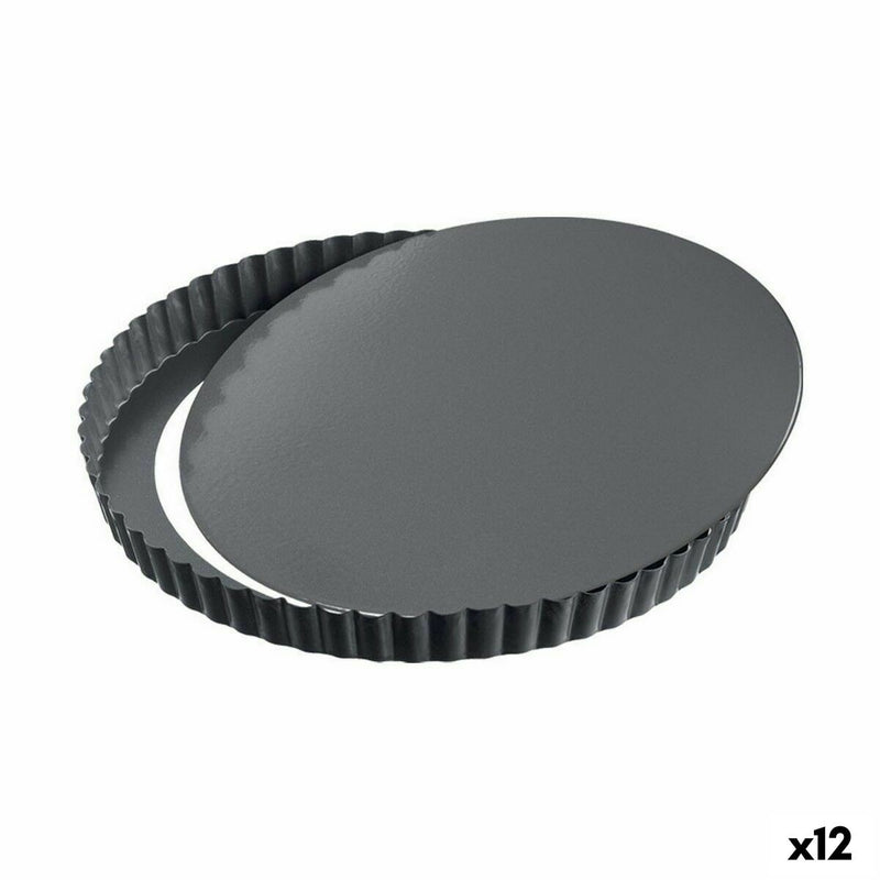 Springform Pan Quttin Black Carbon steel 32 x 2,8 cm (12 Units)