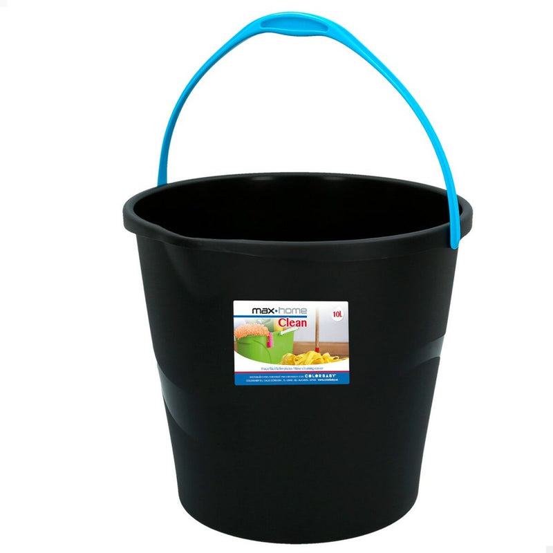 Bucket with Handle Colorbaby Black 10 L 29,5 x 26 x 28,5 cm (6 Units)