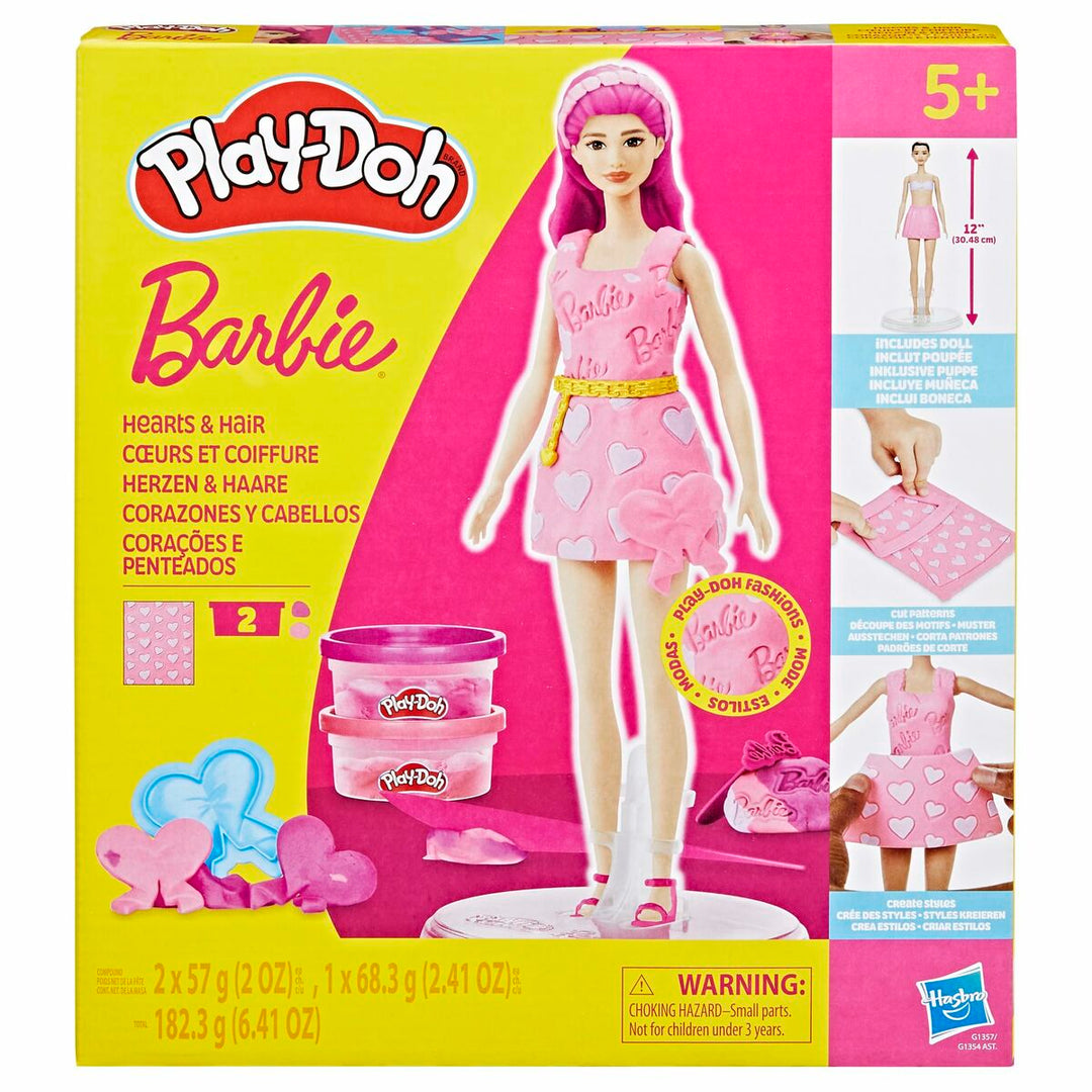 Modelling Clay Game Play-Doh Barbie Hearts & Hair Multicolour