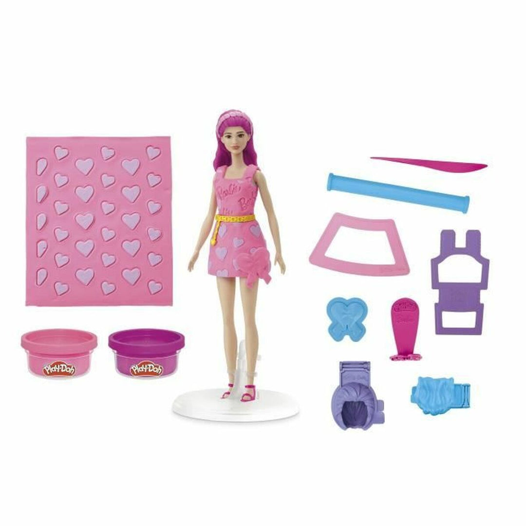 Modelling Clay Game Play-Doh Barbie Hearts & Hair Multicolour