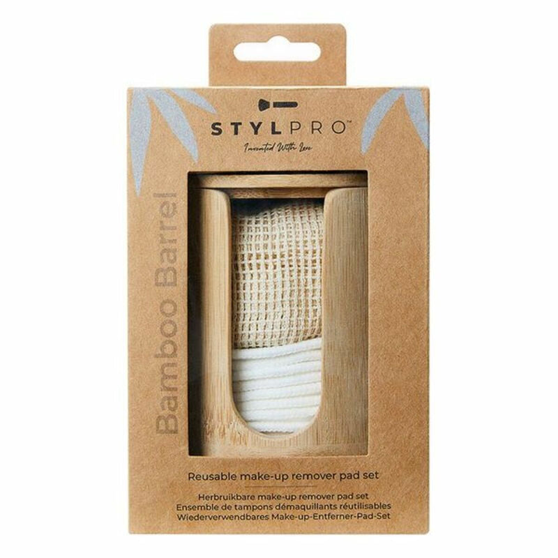 Set démaquillant Stylideas Stylpro Coton Bambou Réutilisable (10 pcs)