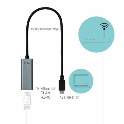 Adaptateur USB vers Ethernet i-Tec C31METAL25LAN