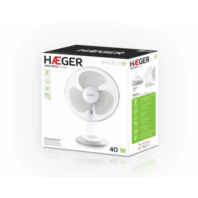Ventilador de Mesa Haeger FA016007A 45 W Branco