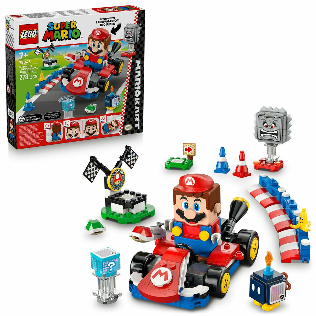 Construction set Lego 72043 Interactive LEGO Mario and Standard Kart 278 Pieces