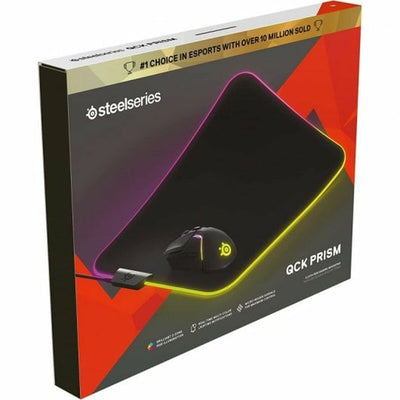 Gaming Mouse Mat SteelSeries QcK Prism Cloth RGB Gaming Black Multicolour