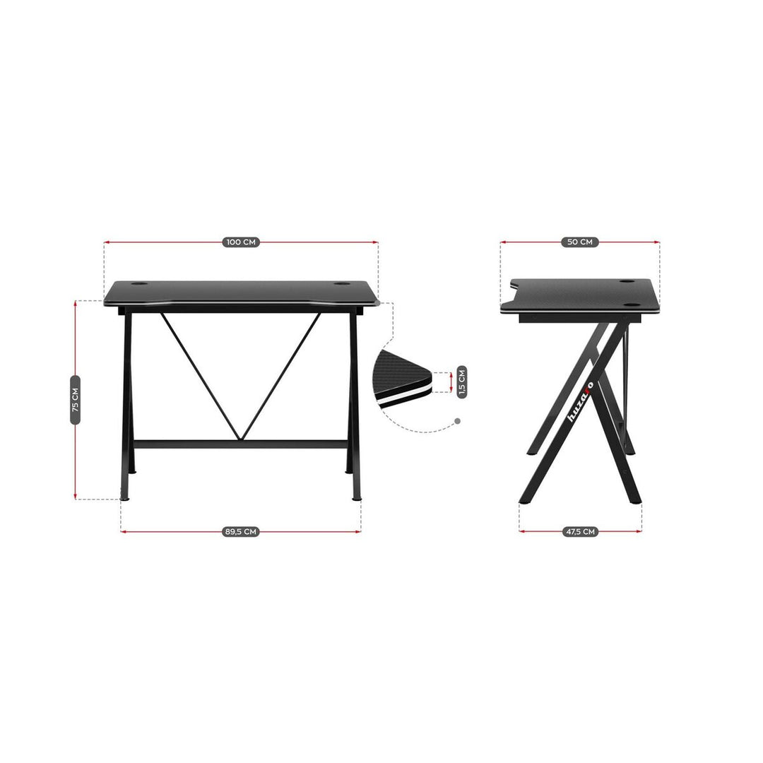 Desk Gaming Huzaro HZ-Hero 1.4 Black Black