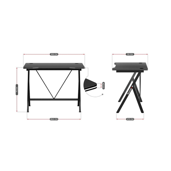 Desk Gaming Huzaro HZ-Hero 1.4 Black Black
