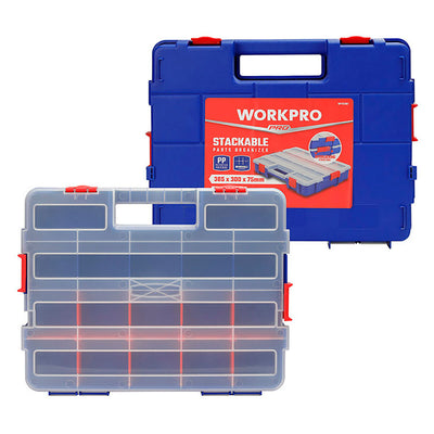 Caixa com compartimentos Workpro Polipropileno 38,2 x 30 x 6,2 cm 18 Compartimentos