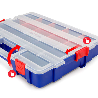 Box with compartments Workpro polypropylene 38,2 x 30 x 6,2 cm 18 Compartments