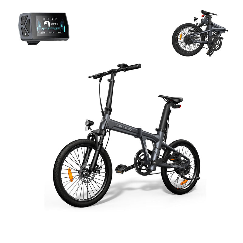 Bicicleta Elétrica Xiaomi ADO Air 20S 20" 100 Km Cinzento