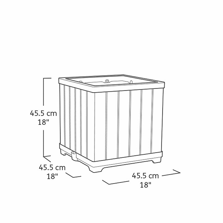 Planter Keter 262635 Oak Resin Plastic Squared