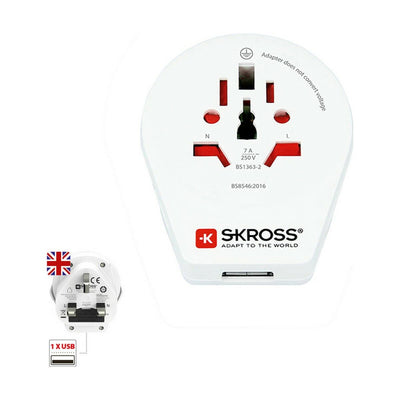 Adaptateur de courant Skross 1500267 United Kingdom International 1 x USB