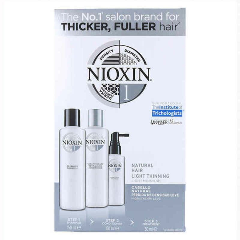 Traitement capillaire fortifiant Nioxin Trial Kit System 1 Natural Leve 3 Pièces