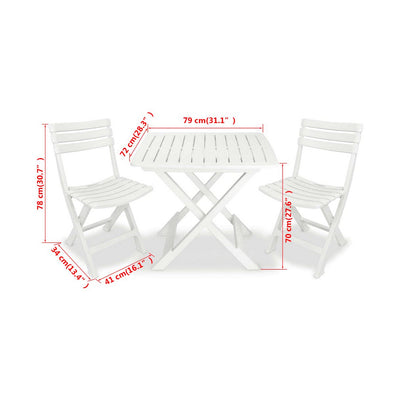 Conjunto de mesa com 2 cadeiras IPAE Progarden Camping Set Polipropileno