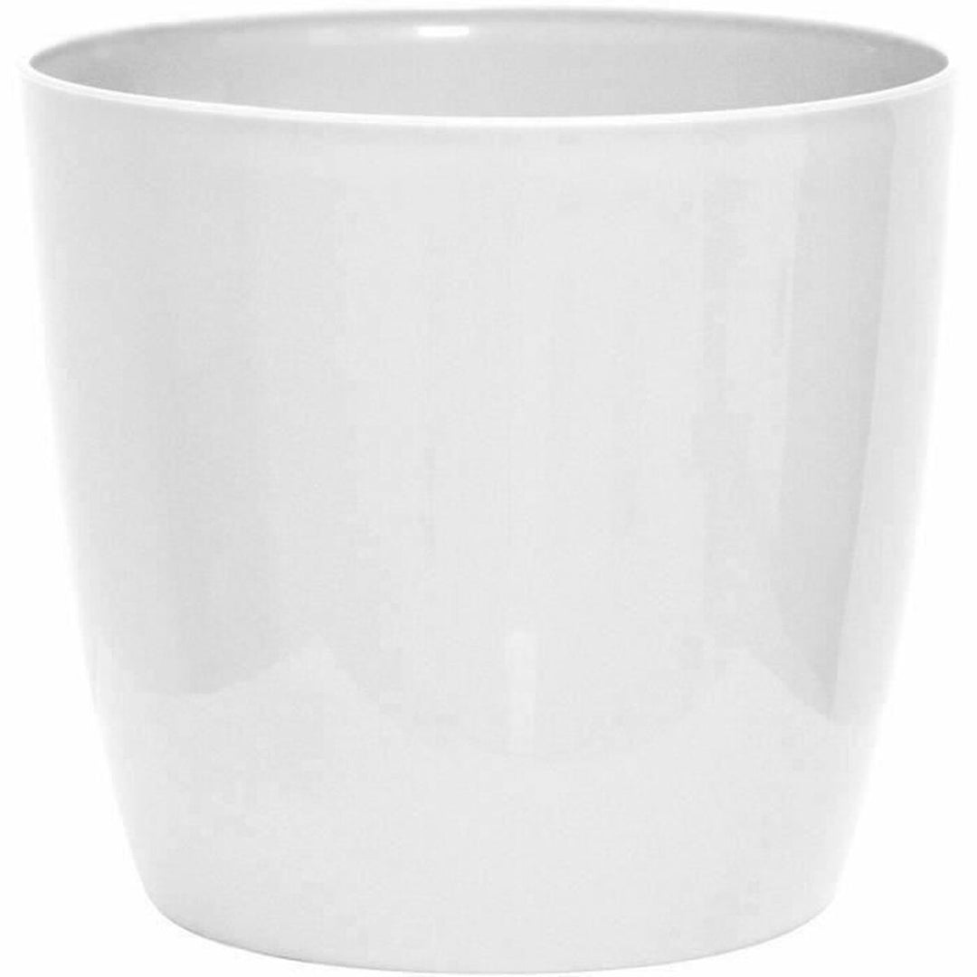 Plant pot Garden ID White Plastic Recycled plastic Shiny 35 cm With wheels