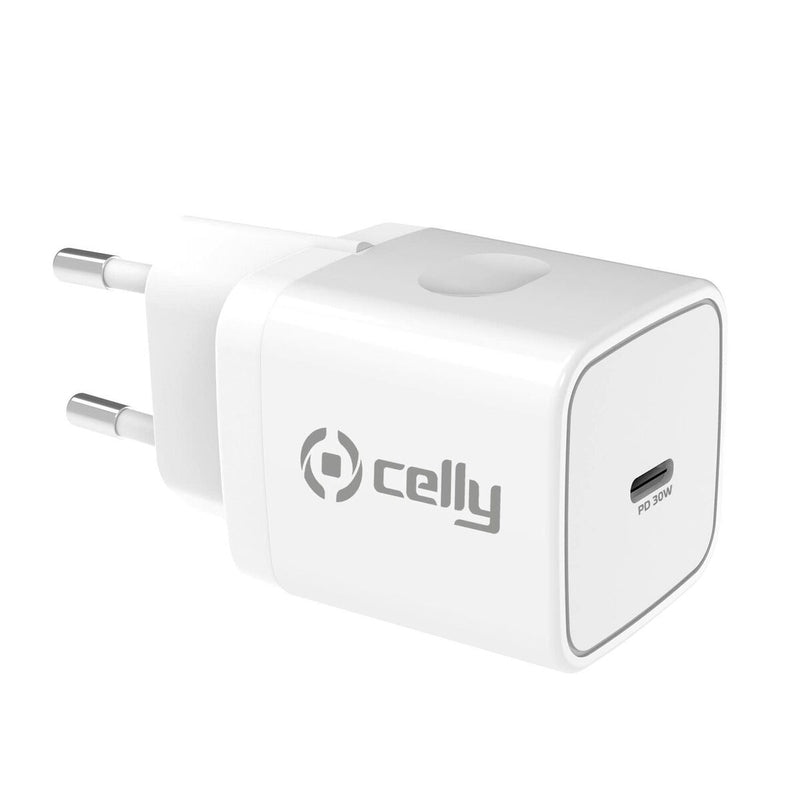 Chargeur de batterie Celly TC1USBC30WWH Blanc