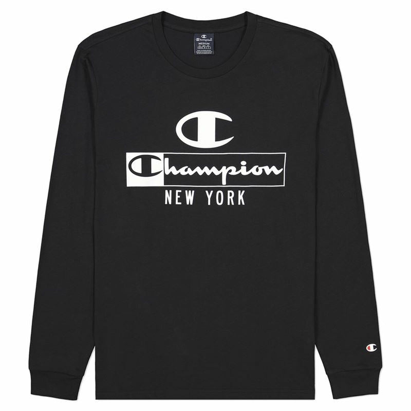T-shirt à manches longues homme Champion Legacy Graphic New York Noir
