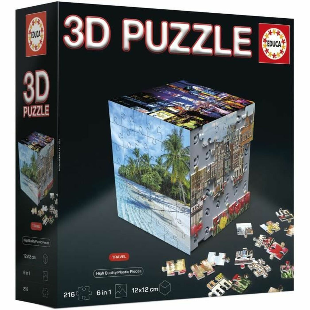 Puzzle Educa 3D 216 Pieces (6 Units)