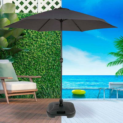 Base pour parapluie Aktive 44,5 x 12,5 x 44,5 cm Noir Plastique