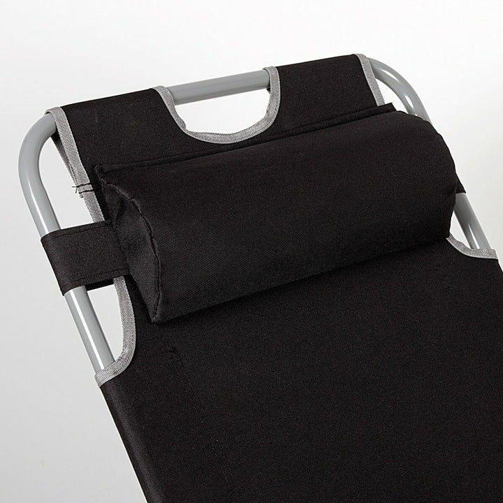Sun-lounger Aktive Black 153 x 33 x 47 cm