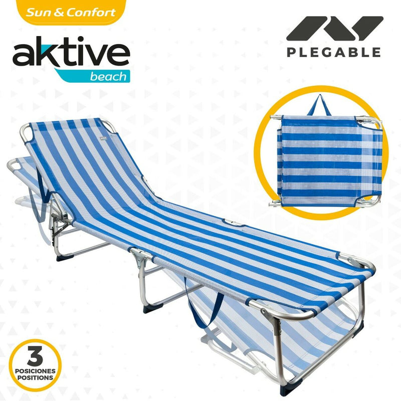 Chaise de plage Aktive 188 x 30 x 58 cm