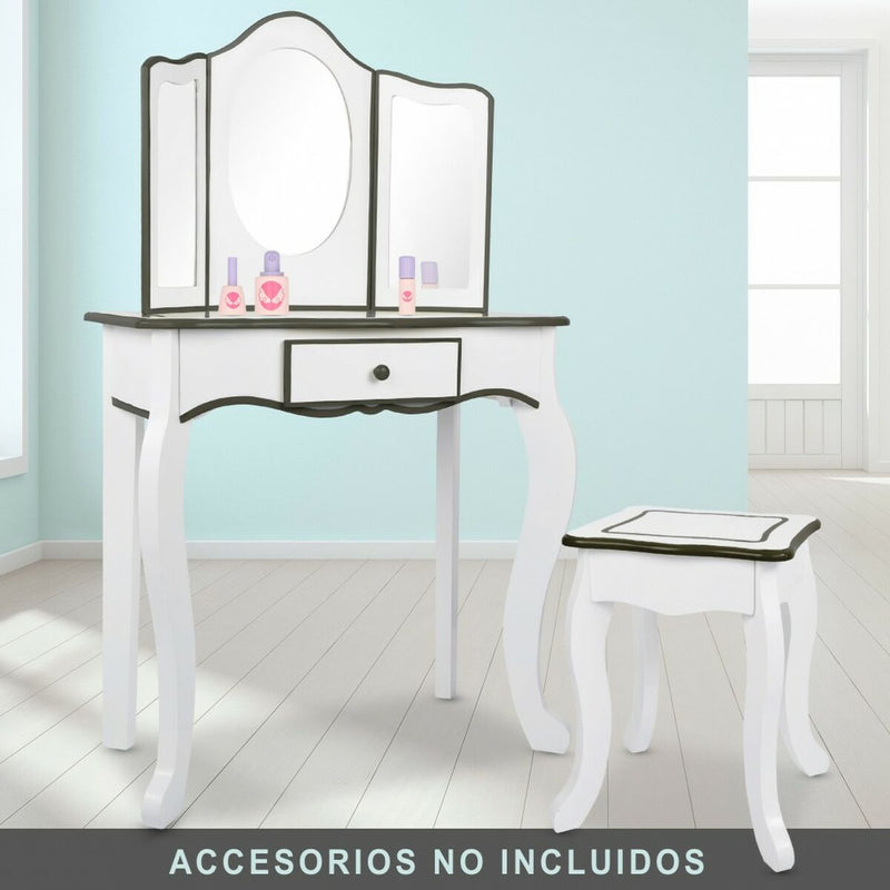 Dressing Table with Stool Woomax White Toy 61 x 100 x 29 cm