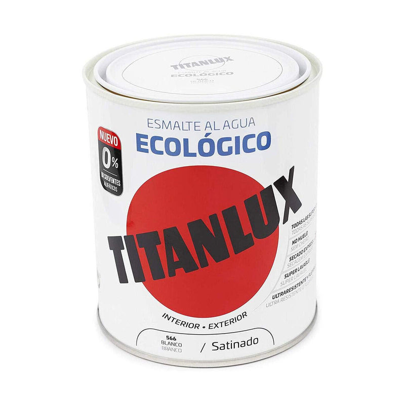 Verniz Titanlux 01t056634 750 ml Esmalte para acabamentos Branco Acetinado