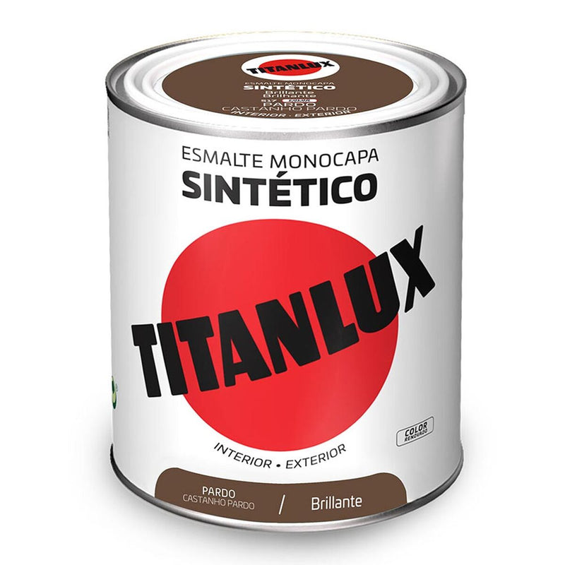 Vernis synthétique Titanlux 5808942 Brillant Marron 750 ml