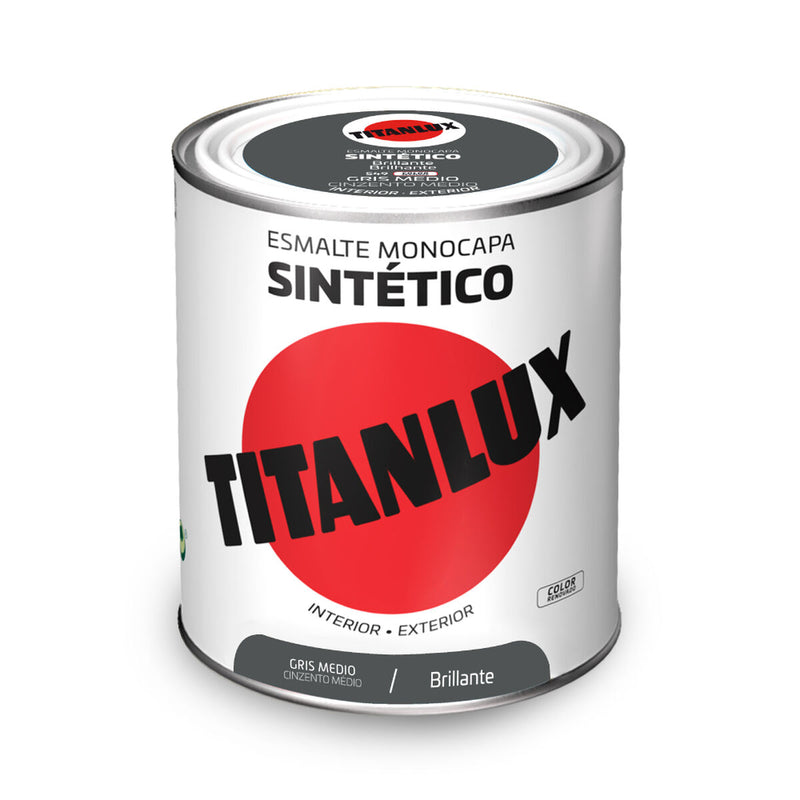 Vernis synthétique Titanlux 5808971 Gris 750 ml Brillant
