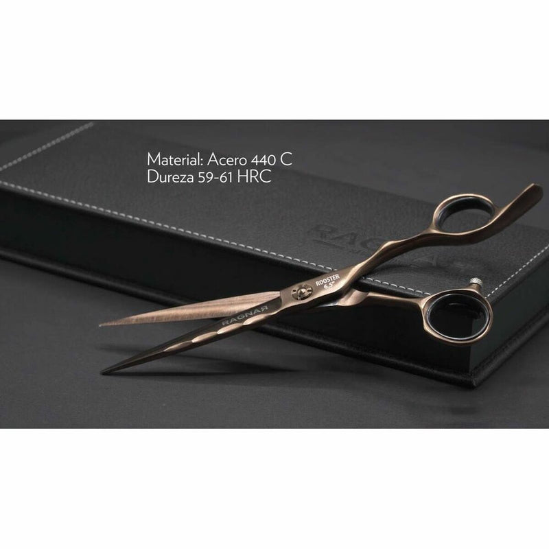 Beard scissors Eurostil Rooster 6,5" Copper
