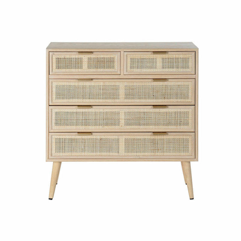 Chest of drawers DKD Home Decor Natural Paolownia wood MDF Wood Scandi 80 x 39,5 x 81 cm