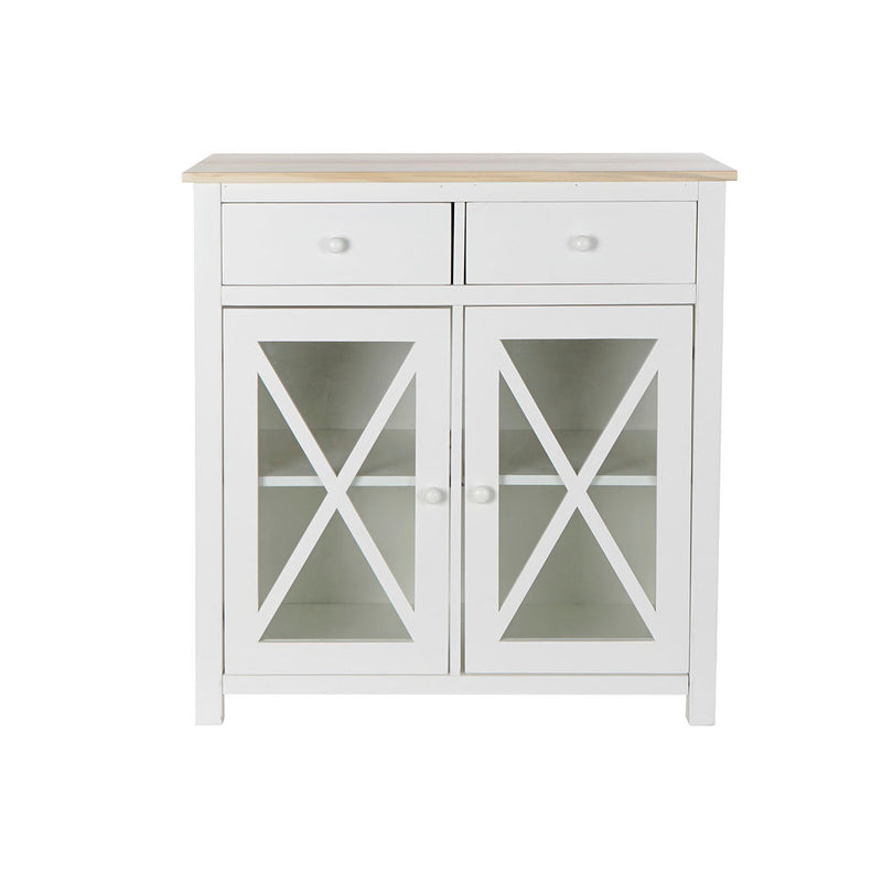 Chest of drawers DKD Home Decor S3022229 White Natural Crystal Poplar Cottage 80 x 40 x 85 cm