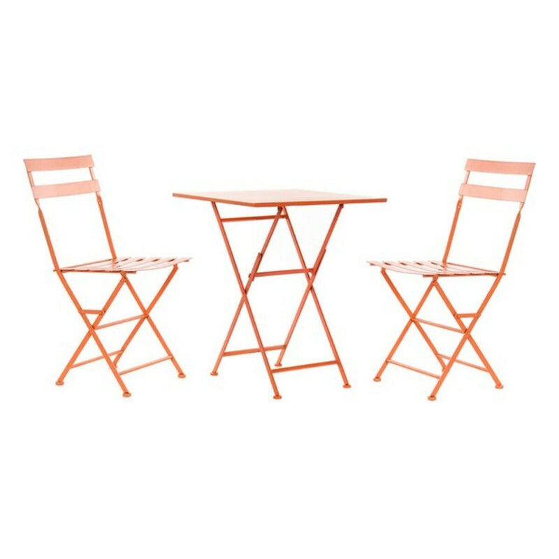 Conjunto de mesa com 2 cadeiras DKD Home Decor MB-177412 Coral 60 x 60 x 75 cm (3 pcs)