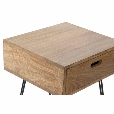 Nightstand DKD Home Decor Metal Mango wood (48.5 x 40.5 x 61 cm)