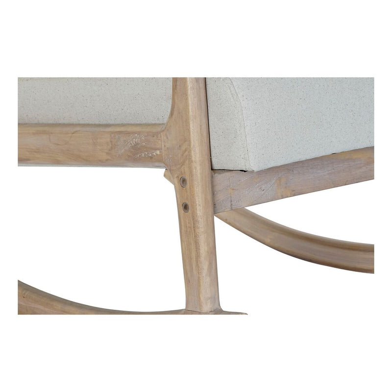 Armchair DKD Home Decor Beige Natural Rubber wood Sixties 66 x 85 x 81 cm