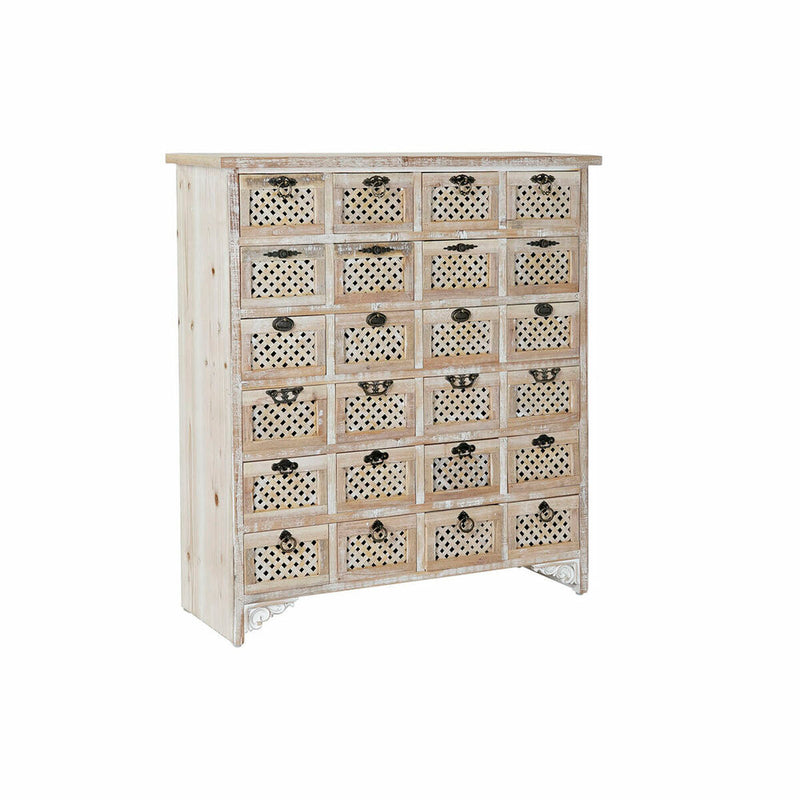 Chest of drawers DKD Home Decor Light brown Fir Cottage Stripped 89 x 30 x 98 cm